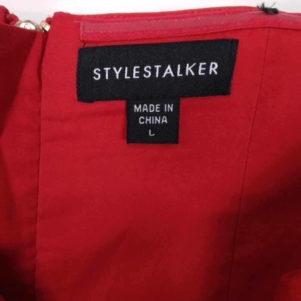 Stylestalker Red Off Shoulder Dress - Picture 4 of 6